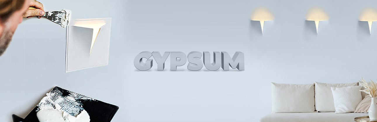 Gypsum light fixtures